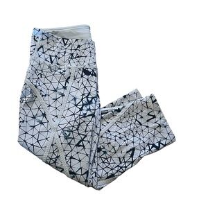 Lululemon Capri Leggings, 24”, Back Zippered‎ Pocket, Gray/Blue, Size 6, EUC